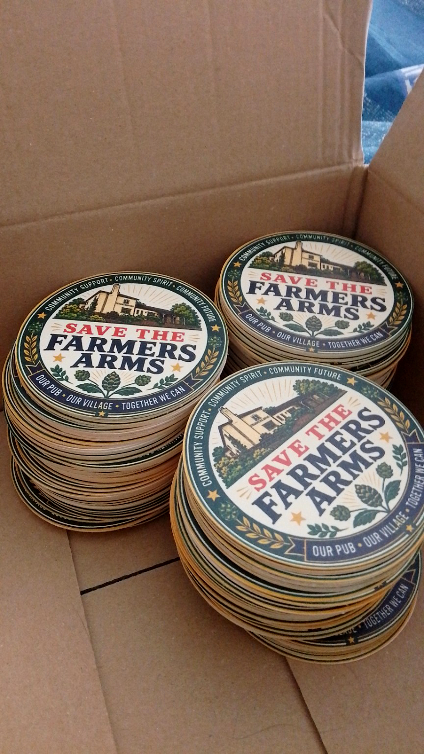 Save The Farmers Arms coasters
